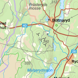 karta bottnaryd Map of the fishing area Mörtsjön, Skräcklagölen, Gårdsjön mfl
