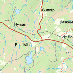 Map of the fishing area Holsjön, Karken, ön mfl.