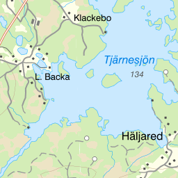 Kartta kalastusalueesta Tjärnesjön