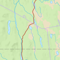 Kartta kalastusalueesta Pentäsjoki fiskevårdsområde