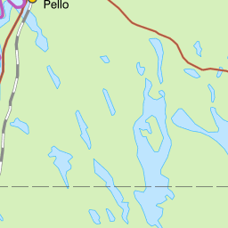 Kartta kalastusalueesta Pentäsjoki fiskevårdsområde